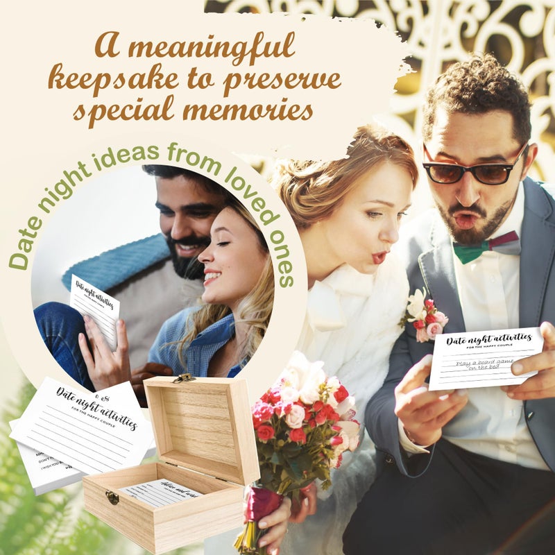 STOFINITY Advice And Wishes For The Mr And Mrs - Wedding Advice Cards For Bridal Shower Decorations, Hilarious Bridal Shower Games, Advice For The Groom And Bride Box, Wedding Games For Reception - Image 5