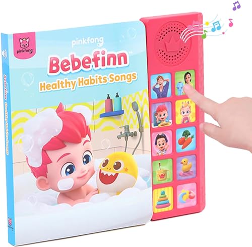 Pinkfong Bebefinn Healthy Habits Songs 10 Button Sound Book | Pinkfong Baby Shark Musical Book for Toddlers 1-3 | Educational Sound Book with Nursery Rhymes for Boys & Girls - Image 1