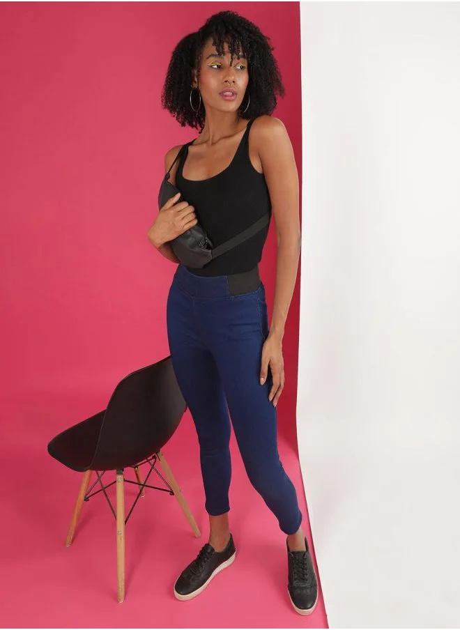 Freehand Women Super Skinny Solid High-Rise Denim Jeggings