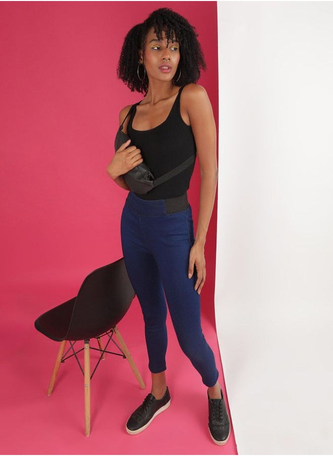 Freehand - Women Super Skinny Solid High-Rise Denim Jeggings - Image 1