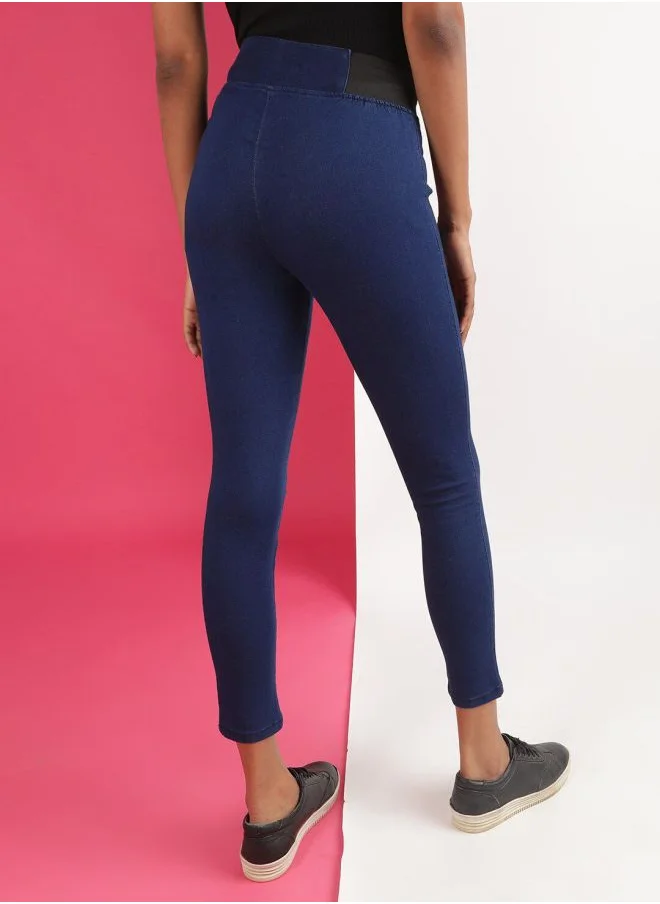 Freehand Women Super Skinny Solid High-Rise Denim Jeggings