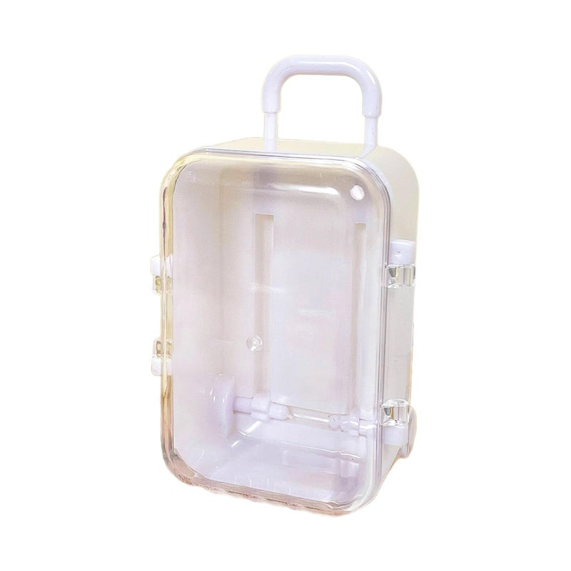 White Small Suitcase Jewelry Box Miniature Luggage Dollhouse Decoration Accessories - Image 2