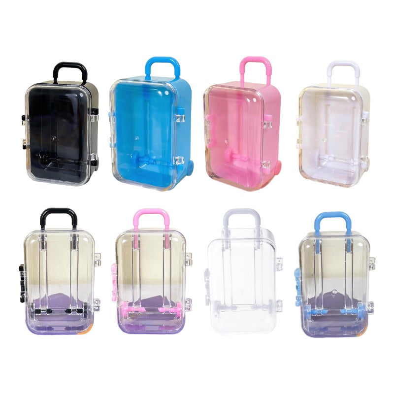 White Small Suitcase Jewelry Box Miniature Luggage Dollhouse Decoration Accessories - Image 4