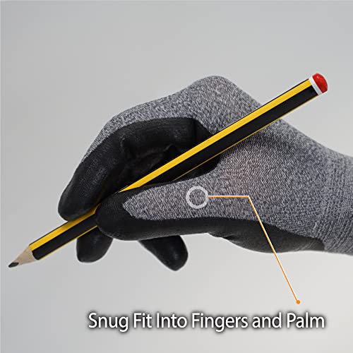DEX FIT Prime Nitrile Work Gloves FN331, 3D-Comfort Fit, Non-Slip Grip, Durable, Thin, Lightweight & Cool, Touchscreen Compatible, Black (S) 3 Pairs - Image 4