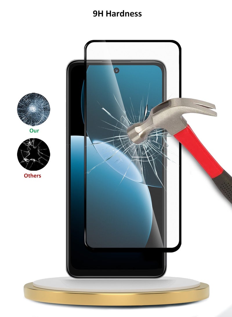 Wtech Huawei Nova Y73 4G 2025 Premium E2E Series Full Glue Full Cover Tempered Glass Screen Protector (MSGECN) - Clear/Black - Image 3