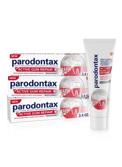 Parodontax معجون أسنان أروادونتكس لإصلاح اللثة النشطة وتبييض الأسنان للثة النازفة 3X3.4 أونصة أنبوب  - Image 2