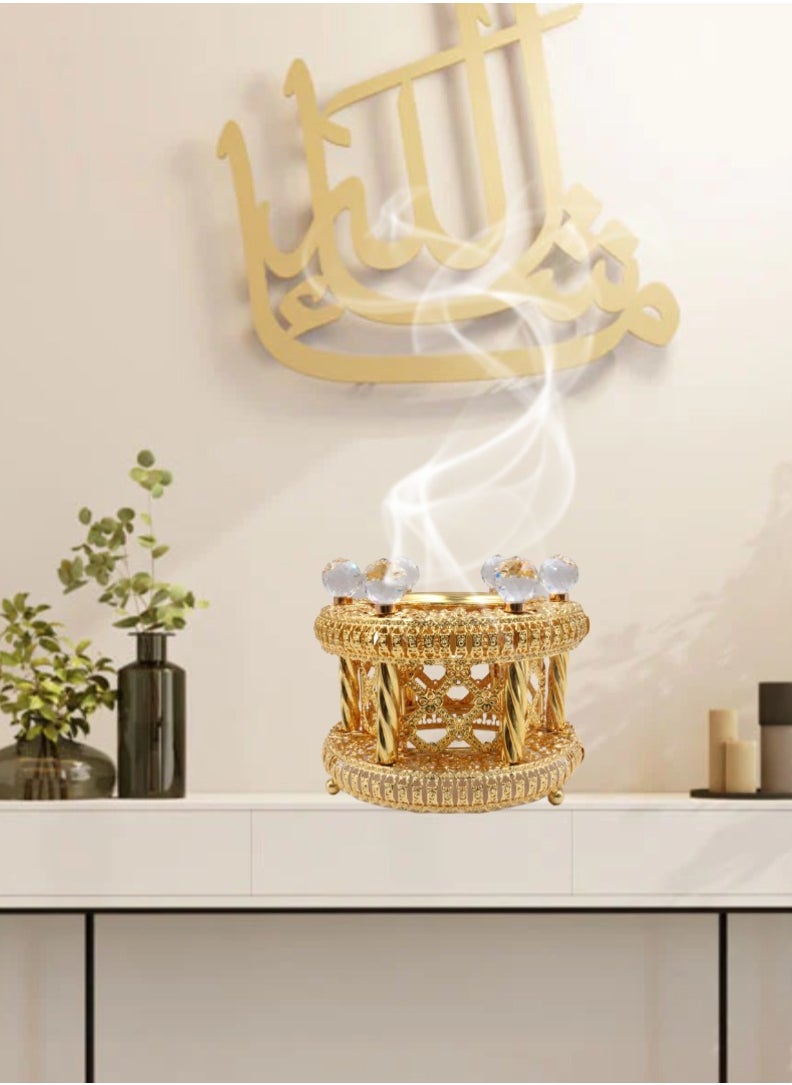 بخور بوسيدين مبخرة فاخرة عالية الجودة مع كريستال لتعطير وديكور المنزل – 833  - Image 3