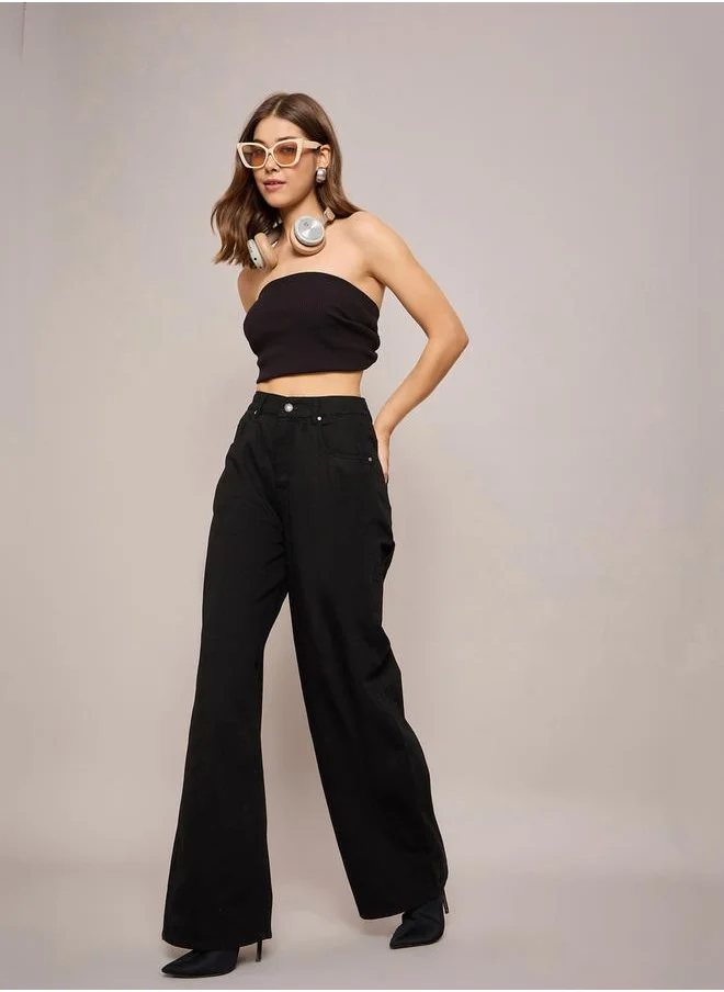 ساسافراس High Rise Wide Leg Jeans