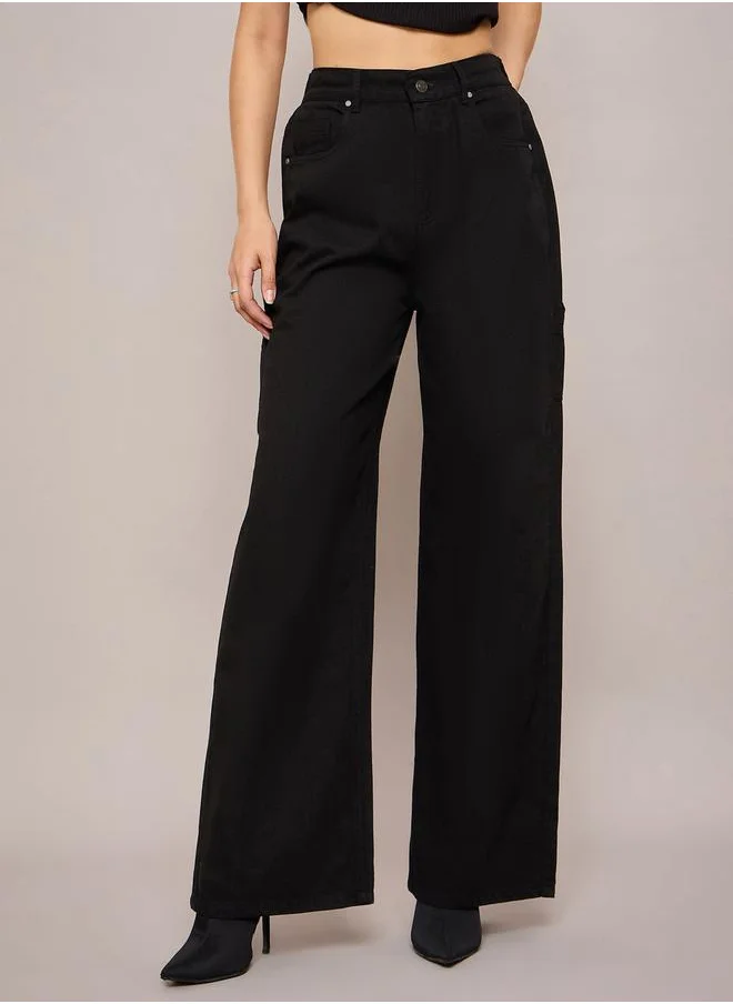 ساسافراس High Rise Wide Leg Jeans