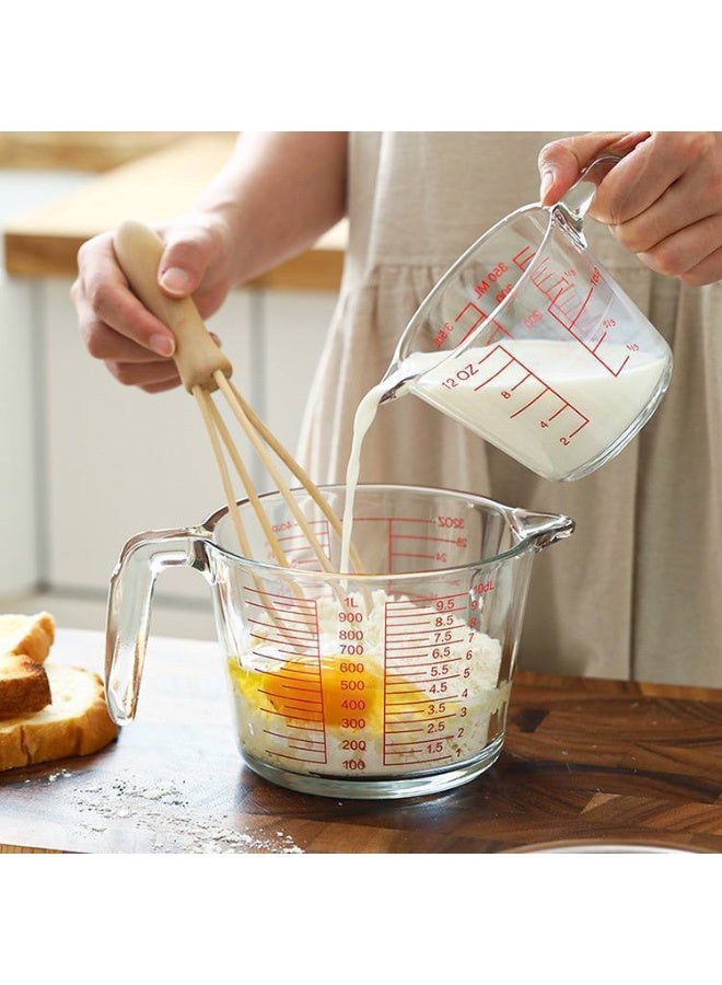 NAMA 1L Heavy-Duty Glass Measuring Cup with Red Graduation Marks & Pour Spout - Image 2