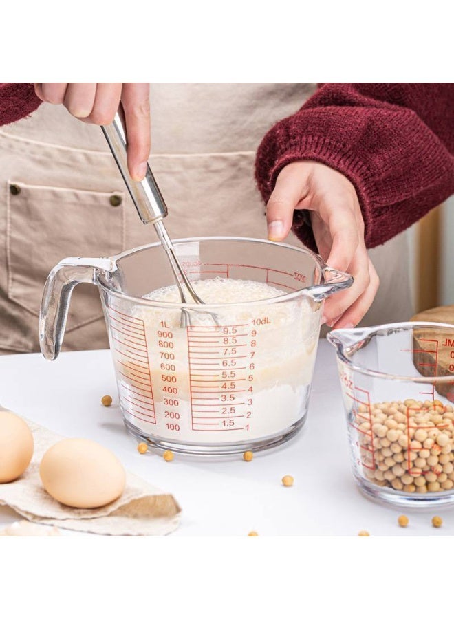 NAMA 1L Heavy-Duty Glass Measuring Cup with Red Graduation Marks & Pour Spout - Image 1