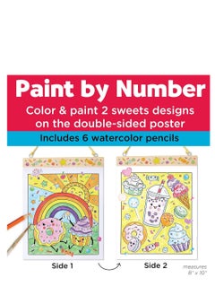 Creativity for Kids Creativity for Kids Paint by Numbers Sweets Wall Art - Colorful Sweets Designs, Art Activity, Creative Play, Home Decor Project, Gift for Children, Artistic Expression  - Image 2