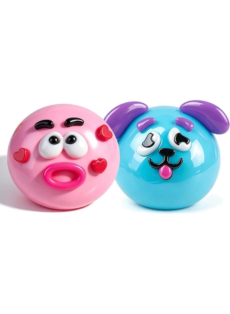 Smushers Squishy Curiosities - Ultra-Soft Slow Rising Stress Relief Toy for Adults, Cute Quirky Sensory Fidget Toy for Anxiety Relief, ADHD & Autism, Unique Office Desk Decor (Pink&Blue) - Image 1
