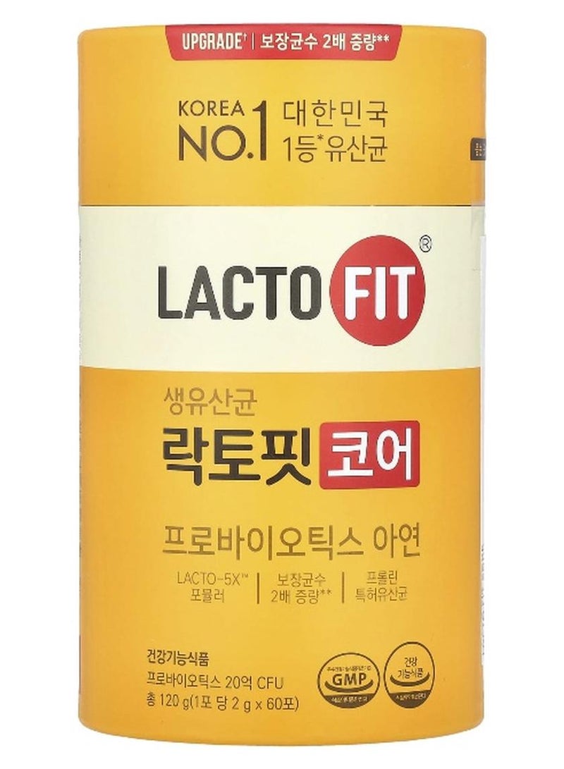 Lacto-fit لاكتوفيت، بروبيوتيك، كور، 60 عصا، (2 جرام) لكل منها - Image 1
