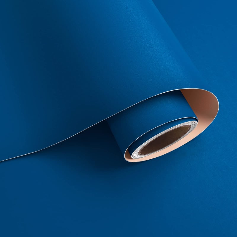 VaryPaper 157x787 Royal Blue Wallpaper Peel and Stick Blue Contact Paper Self Adhesive Removable Solid Color Textured Vinyl Wallpaper Decorative Contact Paper for Cabinets Desk Table Sticker Cover