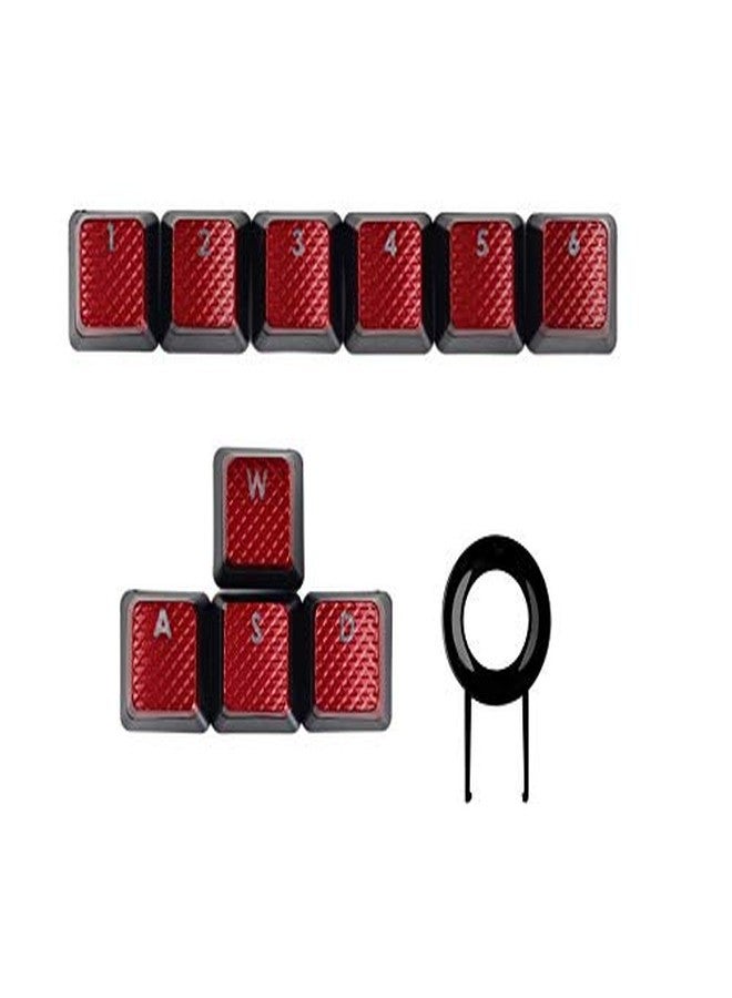 LZYDD FPS Backlit Key Caps for Corsair K70RGB K70 K95 K90 K65 K63 Gaming Keyboards Cherry Key switches - Red Keycaps - Image 1