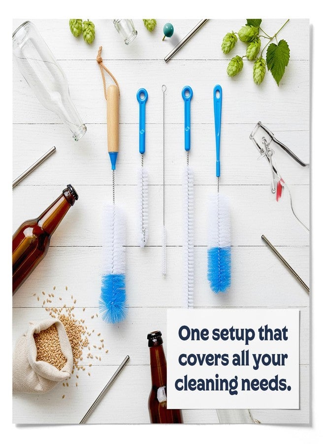 Fermentaholics The 5 Tool Takedown Bottle Brush Cleaning Kit | 5 Piece Scrubbing Brush Set for Cleaning Bottles, Jars, Jugs, Straws, Fermenters, Drains, and More - Image 2