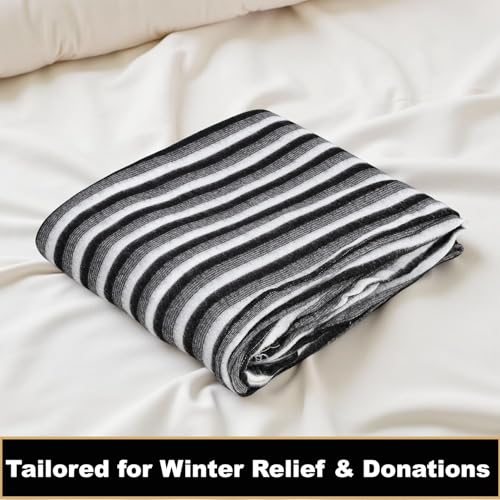 STARNSTYLE 300 TC All Season Light Weight Striped Polar Fleece Single Bed Donation Blanket (152 x 230 cm Pack of 2 - Image 4
