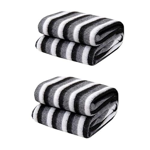 STARNSTYLE 300 TC All Season Light Weight Striped Polar Fleece Single Bed Donation Blanket (152 x 230 cm Pack of 2 - Image 1