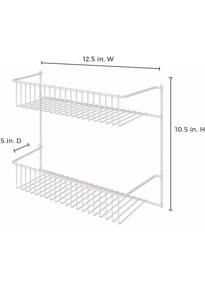 ClosetMaid ClosetMaid 8002 2-Tier Wall Rack, 12-Inch Wide, White  - Image 2