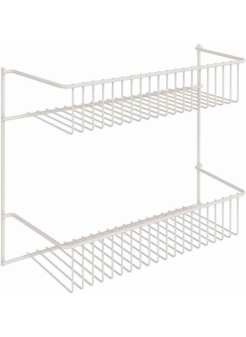 ClosetMaid ClosetMaid 8002 2-Tier Wall Rack, 12-Inch Wide, White  - Image 1