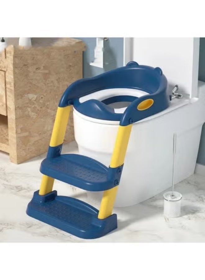 Adjustable Toddler Toilet Training Seat with Step Stool and Ladder for Kids - Image 1