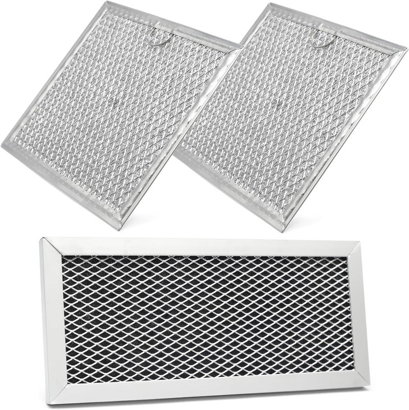 Lisnhlin Microwave Oven Charcoal and Grease Filter Kit Replacement for Samsung Model ME19R7041FS ME19R7041FS/AA ME19R7041FT ME19R7041FT/AA ME19R7041FB ME19R7041FB/AA - Image 1