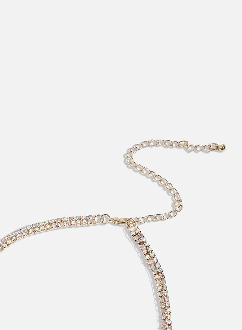 SOHI Glamorous Accents Statement Artificial Necklace Jewellery