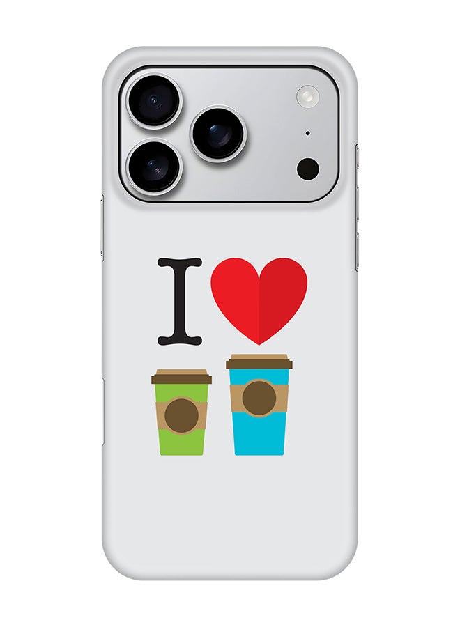 For iPhone 17 Pro,Case, [Compatible with MagSafe] Magnetic cover Slim fit Protection Matte, - I Love Coffee