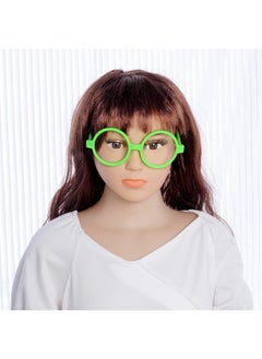 obmwang obmwang 20 Pack Green Round Glasses Frame No Lenses Wizard Glasses for Birthday Halloween Costume Dress Up Party Favors  - Image 5