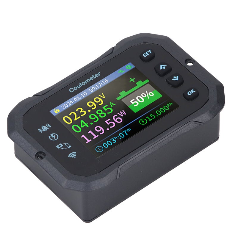 Battery Monitor WIFI Remote Control 10-100V 400A Battery Capacity Voltage Monitor Gauge for RV - Image 4