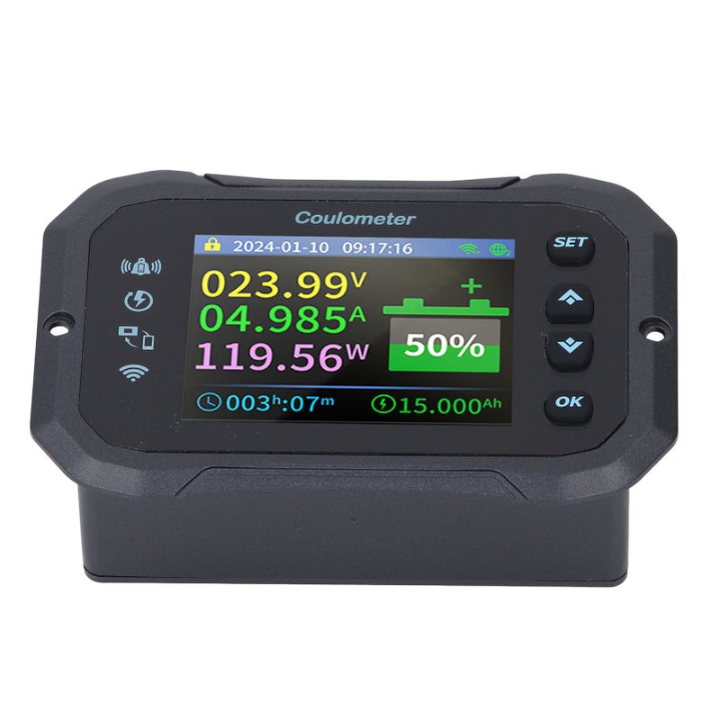 Battery Monitor WIFI Remote Control 10-100V 400A Battery Capacity Voltage Monitor Gauge for RV - Image 2