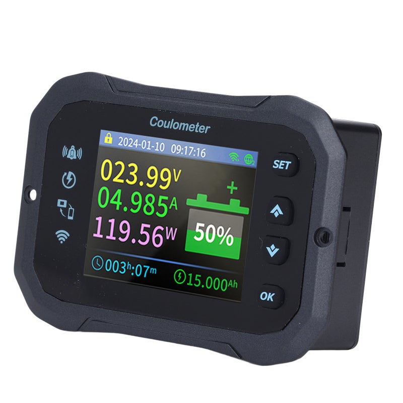 Battery Monitor WIFI Remote Control 10-100V 400A Battery Capacity Voltage Monitor Gauge for RV - Image 3