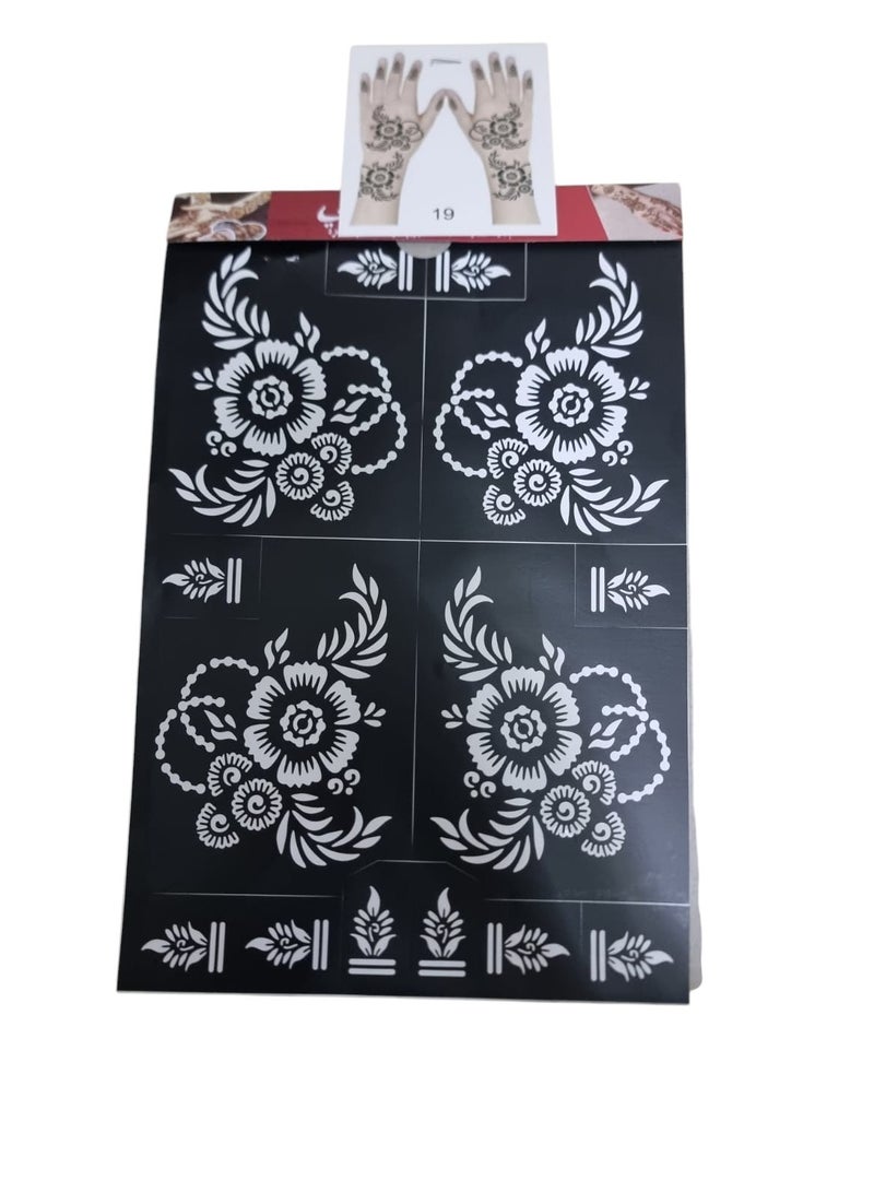 Henna Designs Large Size Mold Stickers for Hand and Feet For Eid And Other Occasions
