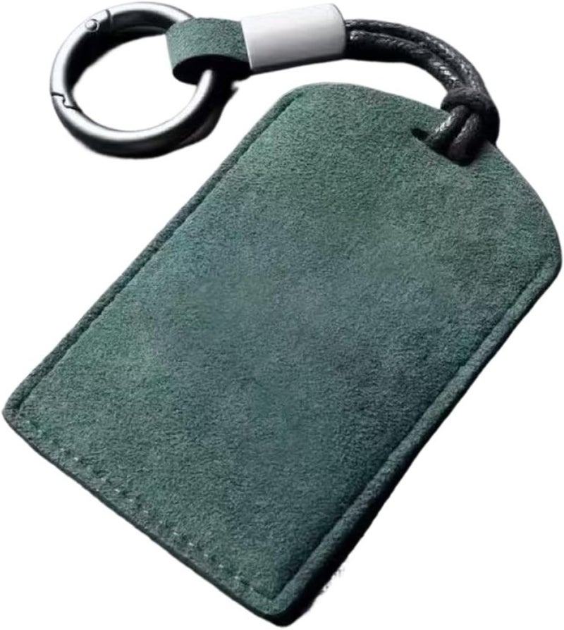 Genuine Leather Universal Car Key Case - Scratch Protection Pouch for Remote Control Keys, Black/Brown/Coffee(Green) - Image 1