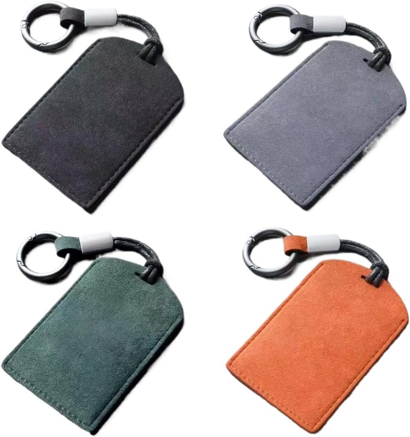 Genuine Leather Universal Car Key Case - Scratch Protection Pouch for Remote Control Keys, Black/Brown/Coffee(Green) - Image 4
