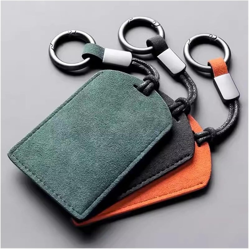 Genuine Leather Universal Car Key Case - Scratch Protection Pouch for Remote Control Keys, Black/Brown/Coffee(Green) - Image 5