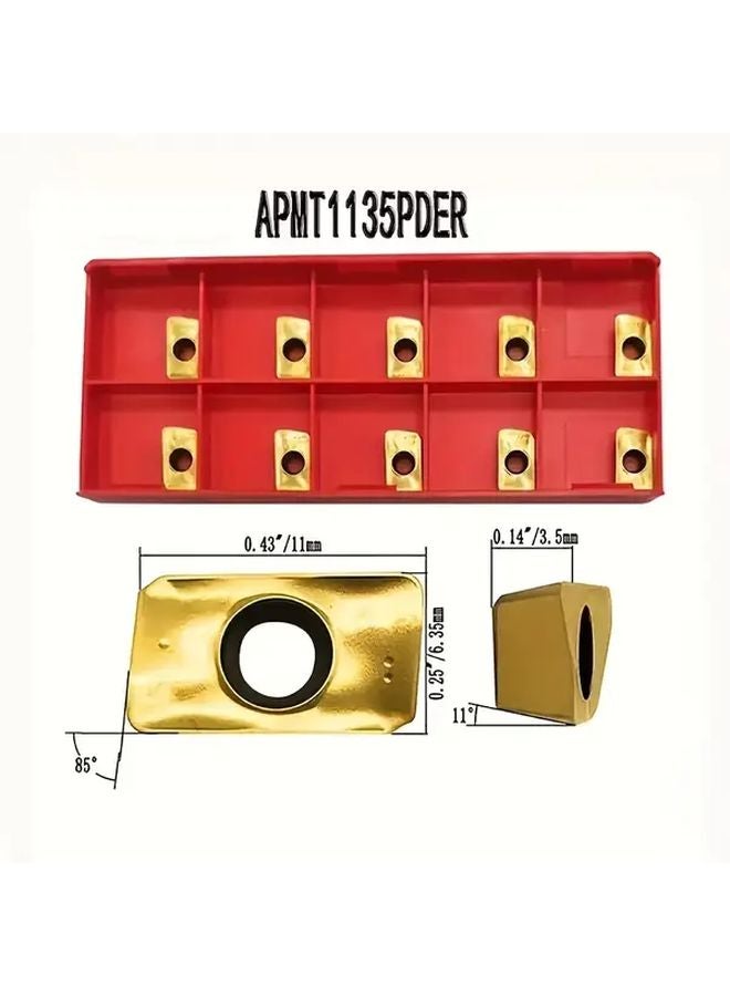 50 Pcs APMT1135PDER Milling Insert Hard Alloy Blades For 300R Tools CNC Workshop - Image 3