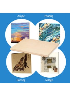 Falling In art Unfinished Birch Wood Canvas Panels Kit, Falling in Art 2 Pack of 12x16’’ Studio 3/4’’ Deep Cradle Boards for Pouring Art, Crafts, Painting, and More  - Image 3