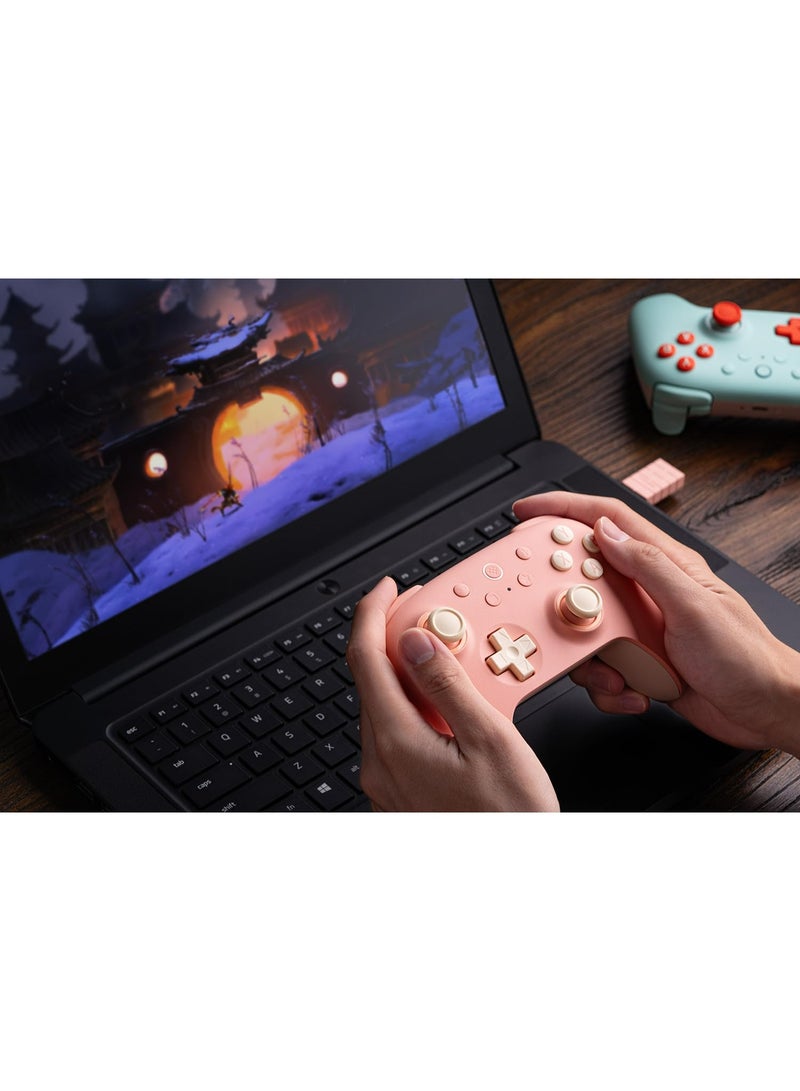 8BitDo Ultimate 2C Wireless Controller for Windows PC and Android, with 1000 Hz Polling Rate, Hall Effect Joysticks and Triggers, and Remappable L4/R4 Bumpers (Peach) - Image 5