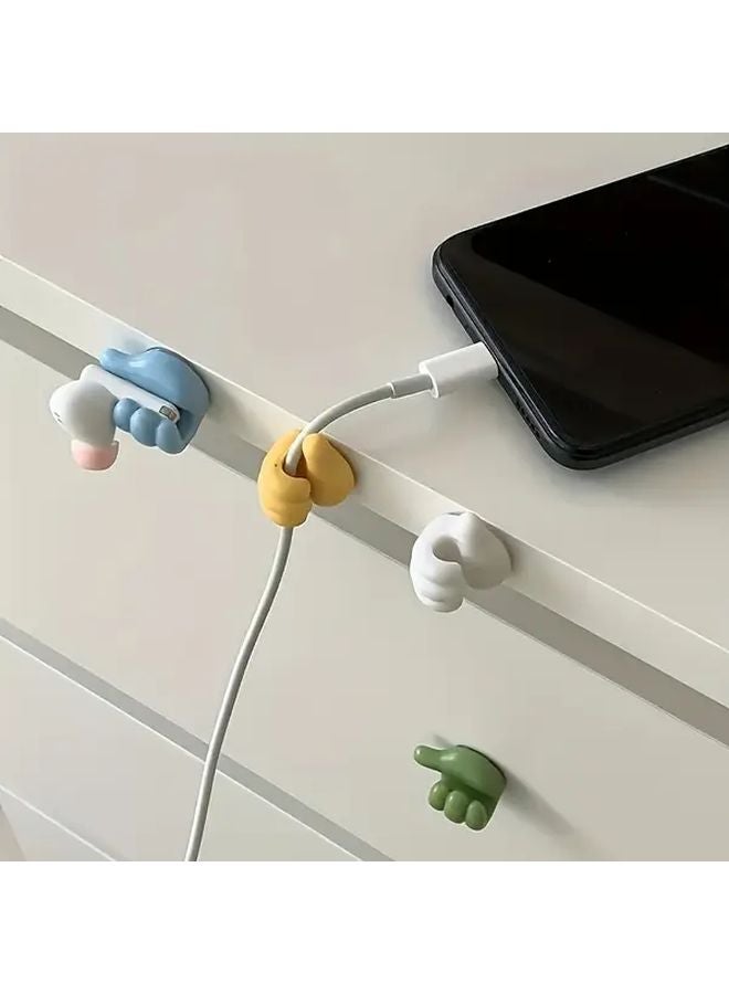 25pcs Adhesive No Drill Wall Hooks Multi Color Cord Organizers For Cable Management - Image 3