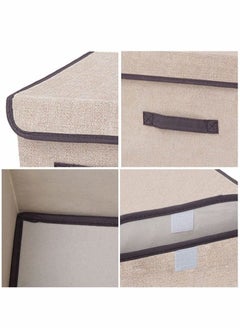 XiuWoo 2 PCS Storage Box Foldable Clothes and Sundries with Cover Portable and Dustproof  - Image 3