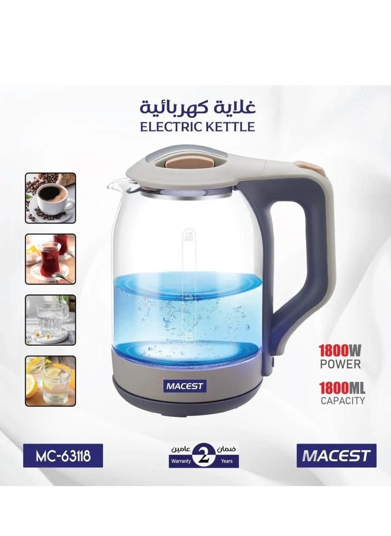 غلاية كهربائية زجاجية سعة 1800 مل MC-63118 - pzsku/Z131CE23E0087B38410BEZ/45/_/1734965134/e2c2a12a-0491-4063-9746-cd5adb9f9ddc