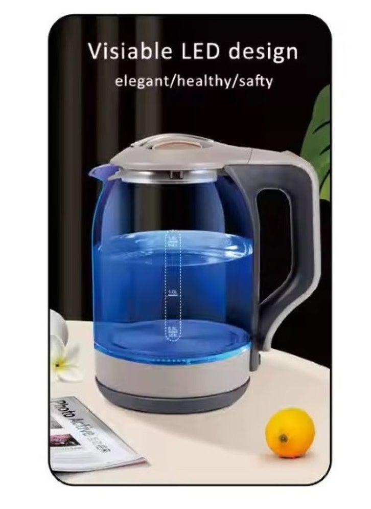 MACEST Electric Glass Kettle 1800ML MC-63118  - Image 2