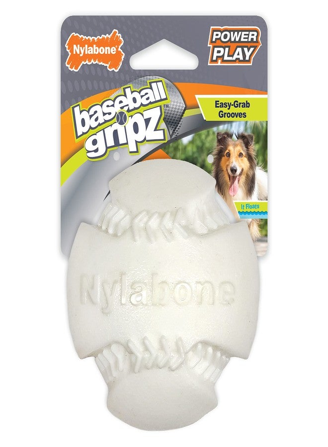 Nylabone Power Play Baseball Gripz Fetch Toy, Squeaky Ball Chew Toy for Dogs, Medium (1 Count) - Image 1