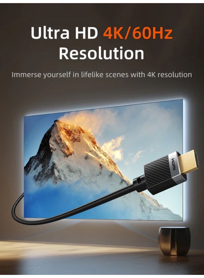 CABLETIME HDMI 2.0 CABLE 4K 60HZ HIGH SPEED 18GBPS HDR UHD VIDEO CABLE COMPATIBLE WITH TV COMPUTER LAPTOP PROJECTOR MONITOR GAMING CONSOLE PS4 PS5 XBOX BLU RAY - Image 2