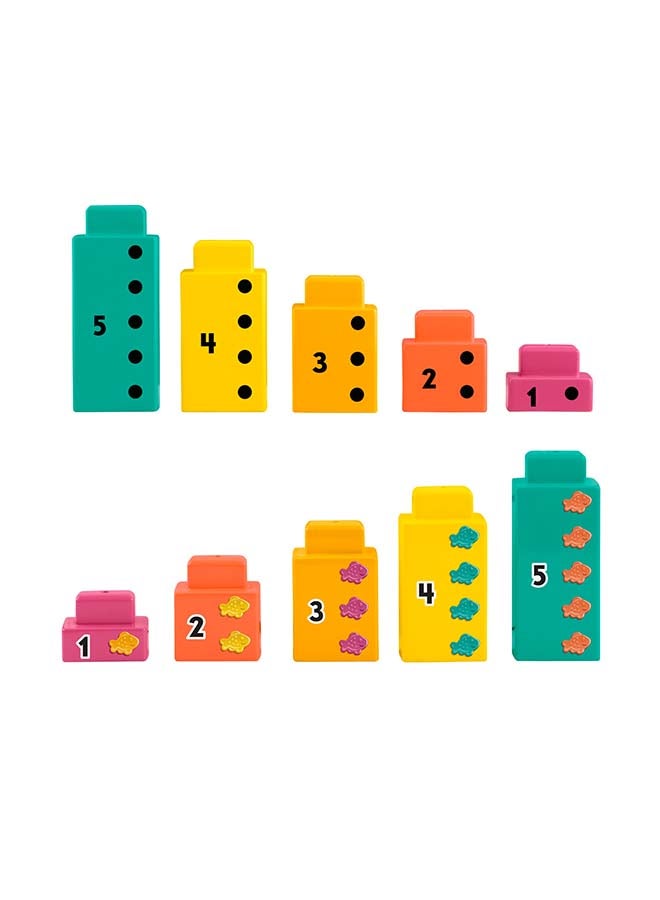 Fisher-Price Preschool Learning Toy Adding Alligator Counting Activity with 10 Stacking Blocks for Kids Ages 3+ Years - Image 5