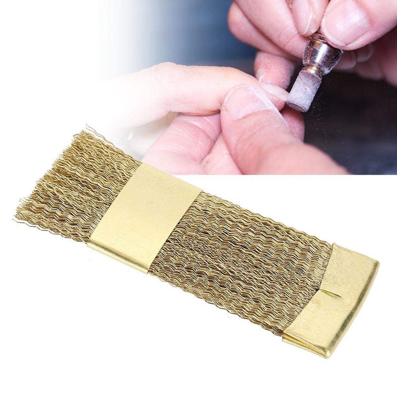 yuyte Nail Art Bits Cleaning Brush, Copper Wire Drill Cleaner for Manicure Accessories