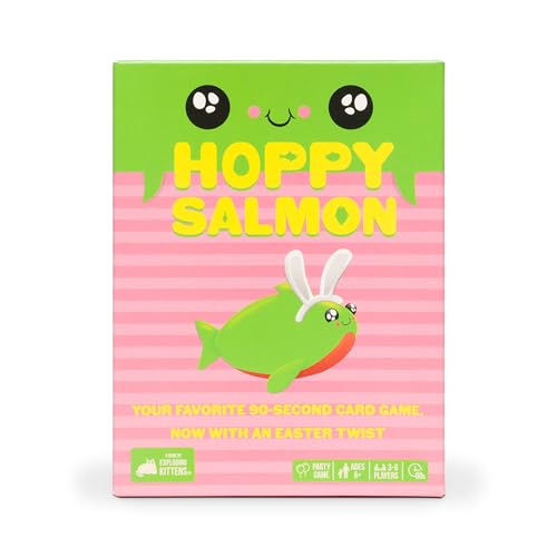 Exploding Kittens Hoppy Salmon 36 Players Ages 6 90 Second Rounds Easy to Learn Quick Matching Card Game Party Game Family Game Night Kid and Adult Card Game - Image 1