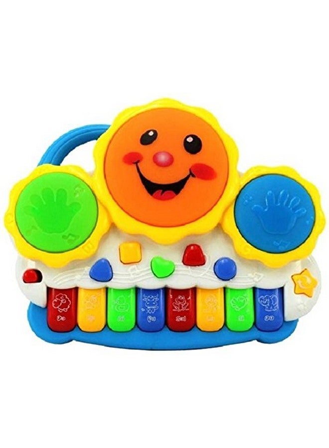 Jack Royal - Jack Royal Smiley Piano Drum Keyboard Musical Toys with Flashing Lights, Animal Sounds and Songs, Multi Color - Image 1